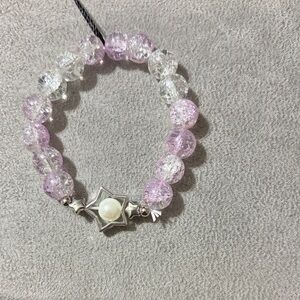 Chic Pink and Silver Star Bracelet